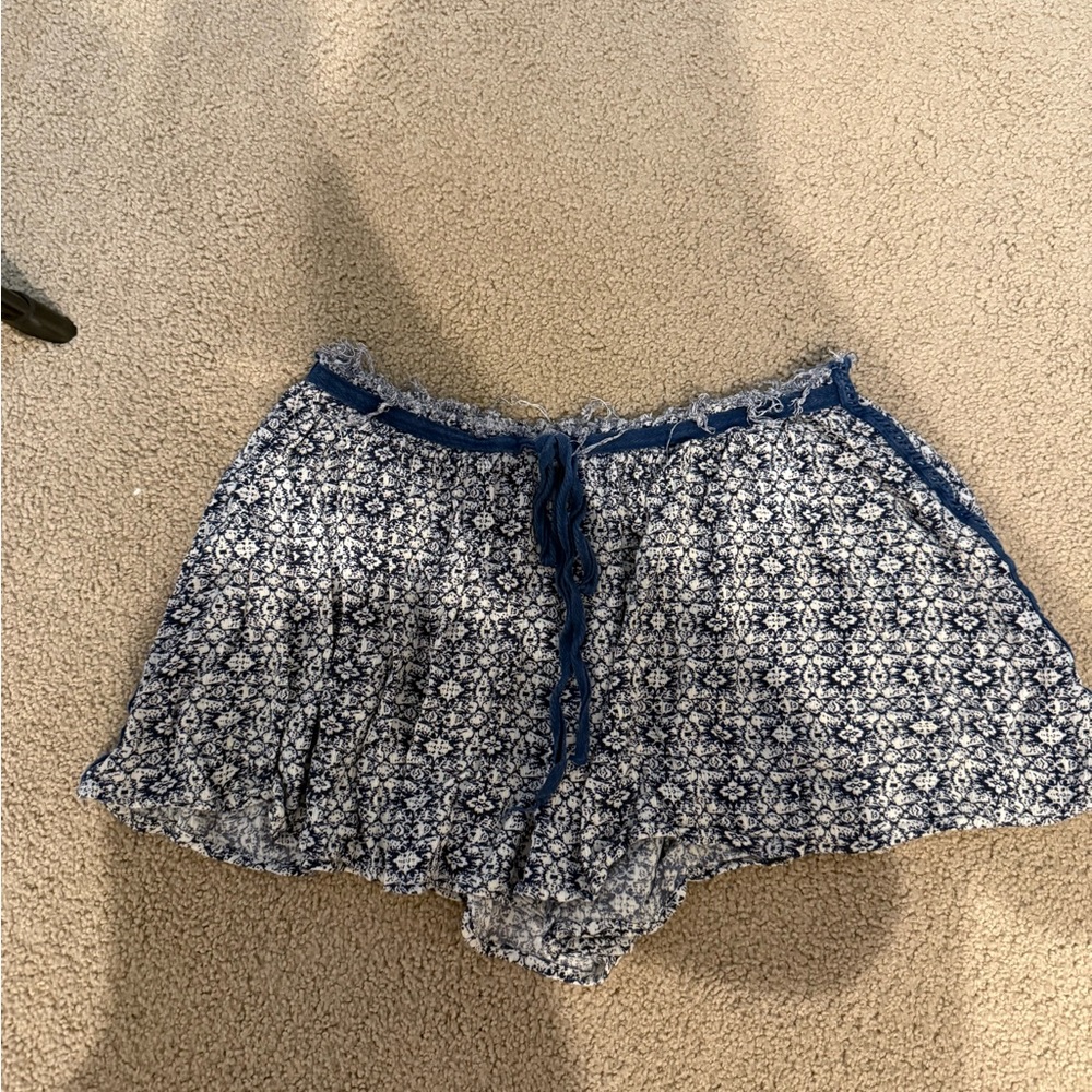 PPLA Navy and White Patterned Shorts